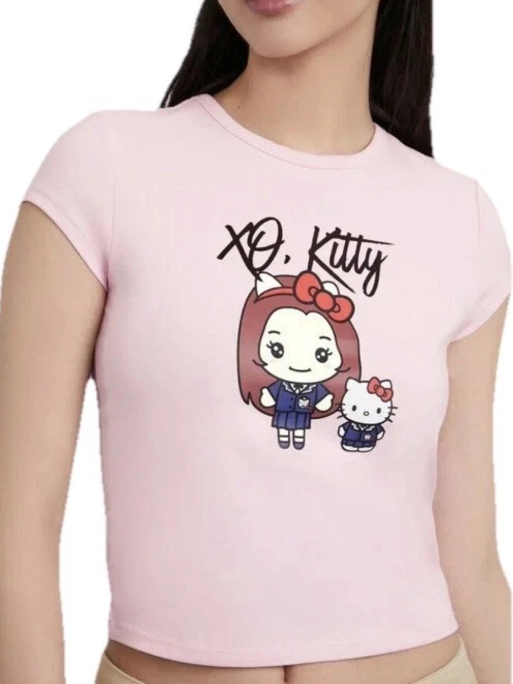 Forever 21 Light Pink XO Kitty Pink Graphic Tee